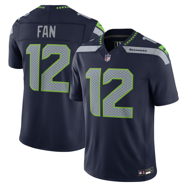 Seattle Seahawks 12s Nike College Navy Team Vapor F.U.S.E. Stitched Limited Jersey