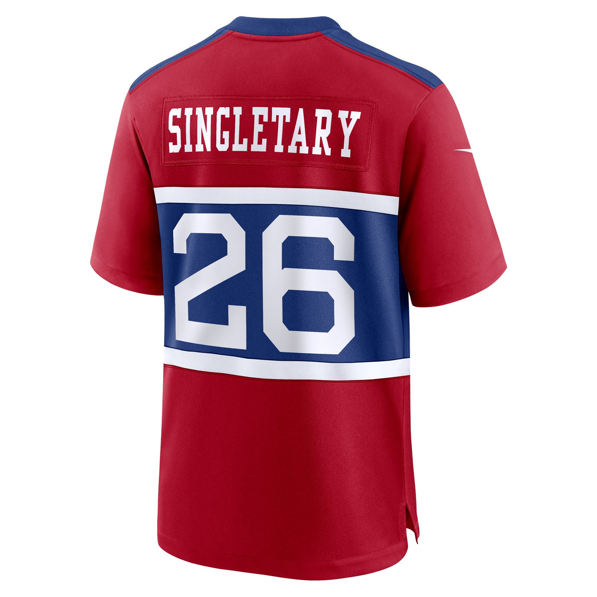 New York Giants Devin Singletary Century Red Alternate Player Game Jersey
