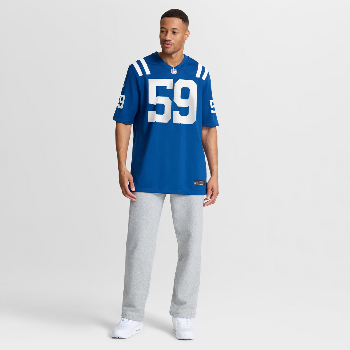 Indianapolis Colts Buddy Johnson Royal Team Game Jersey