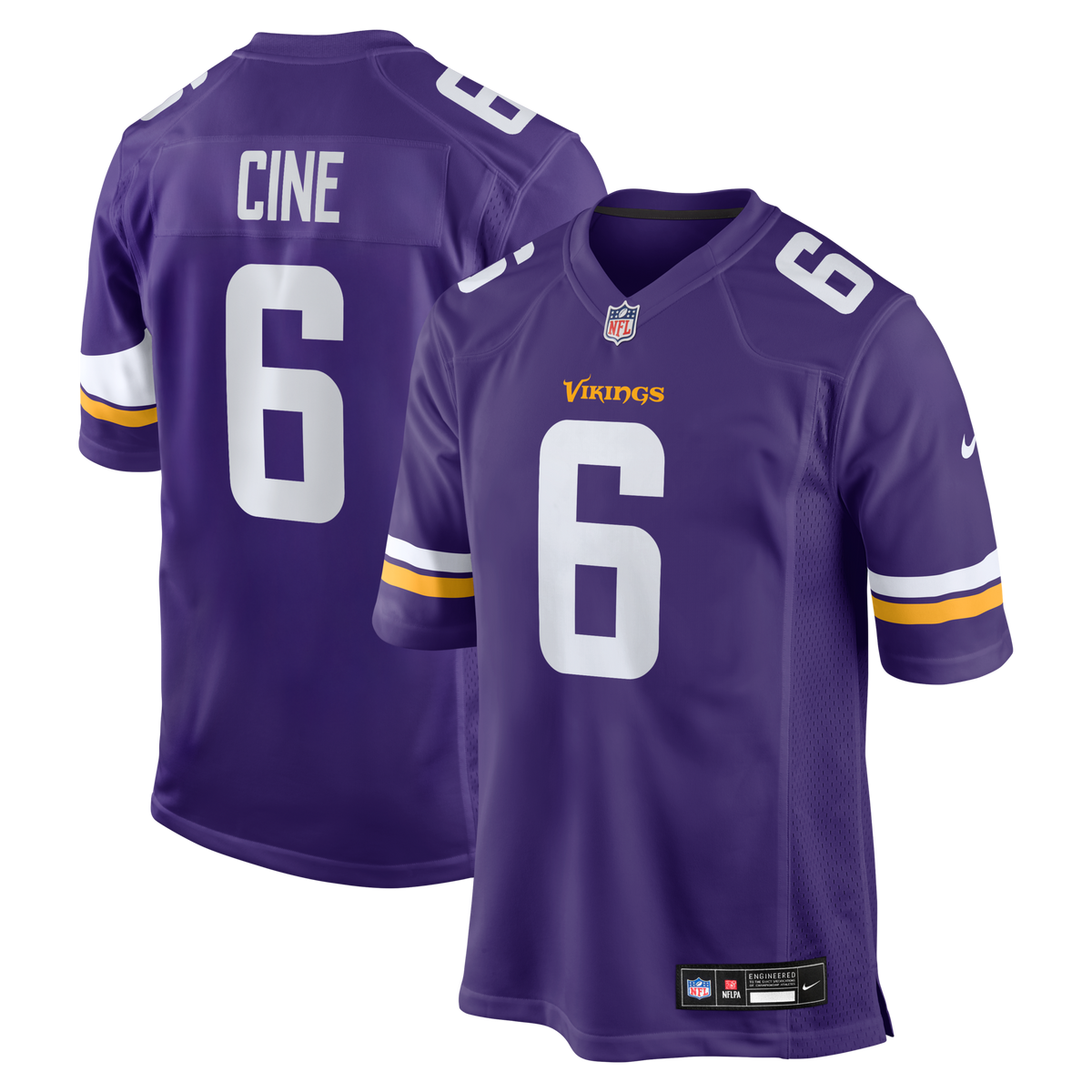 Minnesota Vikings Lewis Cine Purple Game Player Jersey