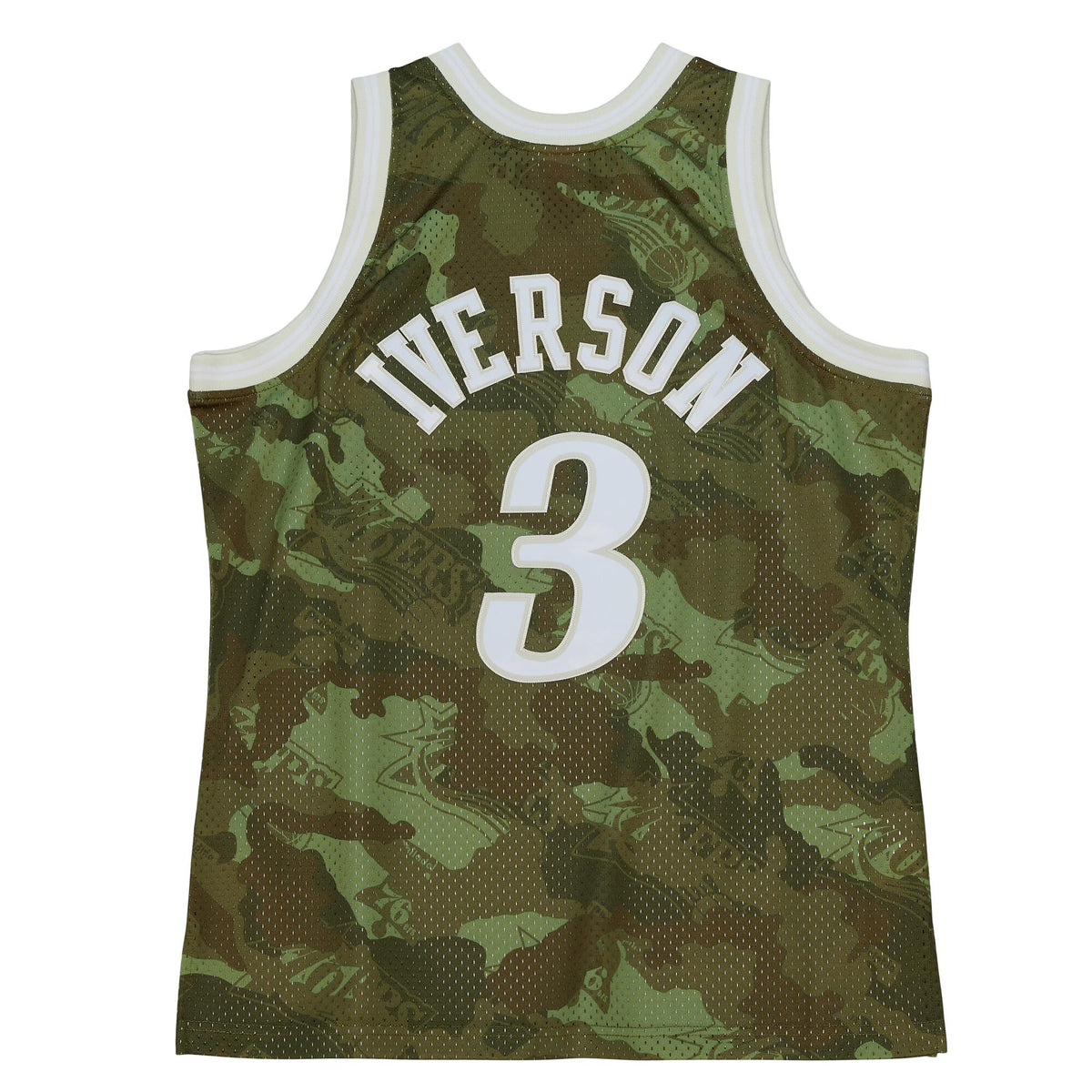 Philadelphia 76ers NBA Allen Iverson 1996 Ghost Green Camo Swingman Jersey By Mitchell & Ness -