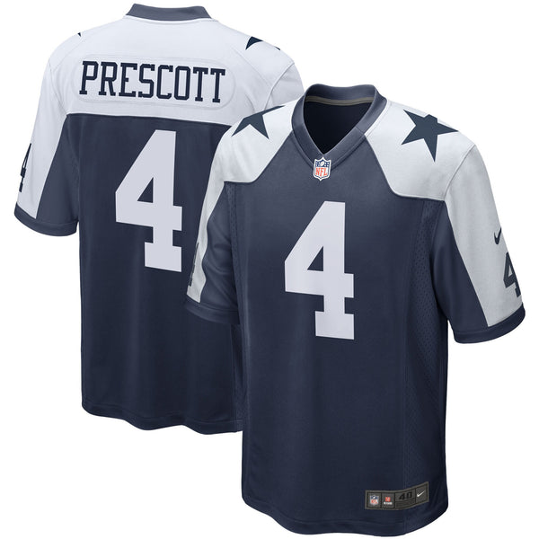 Dallas Cowboys Dak Prescott Nike Navy Alternate Game Team Jersey