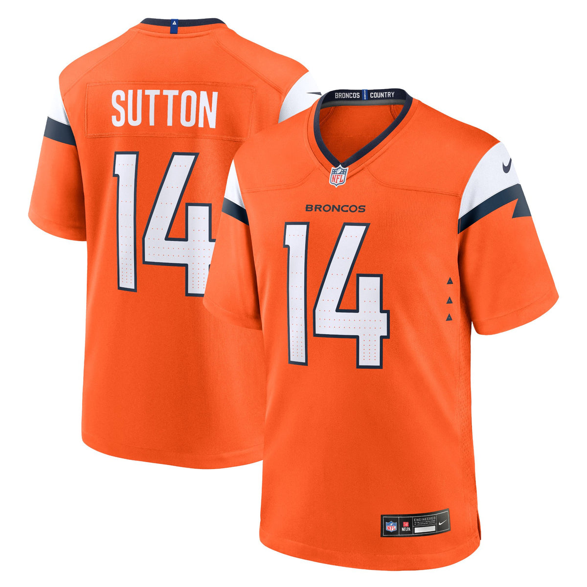 Denver Broncos Courtland Sutton Nike Orange Mile High Collection Game Jersey