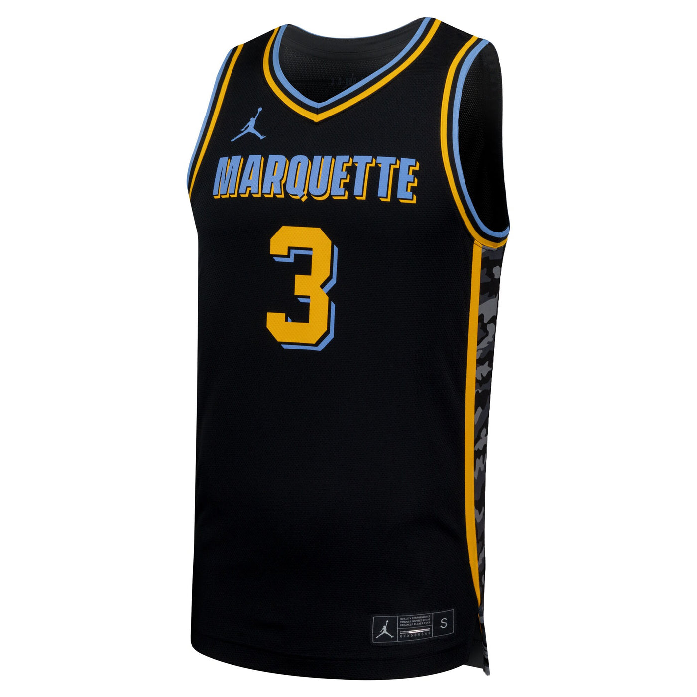 Nike #3 Black Marquette Golden Eagles Replica Basketball Jersey