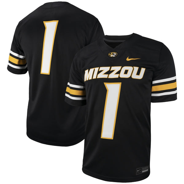 Nike #1 Black Missouri Tigers Untouchable Football Replica Jersey