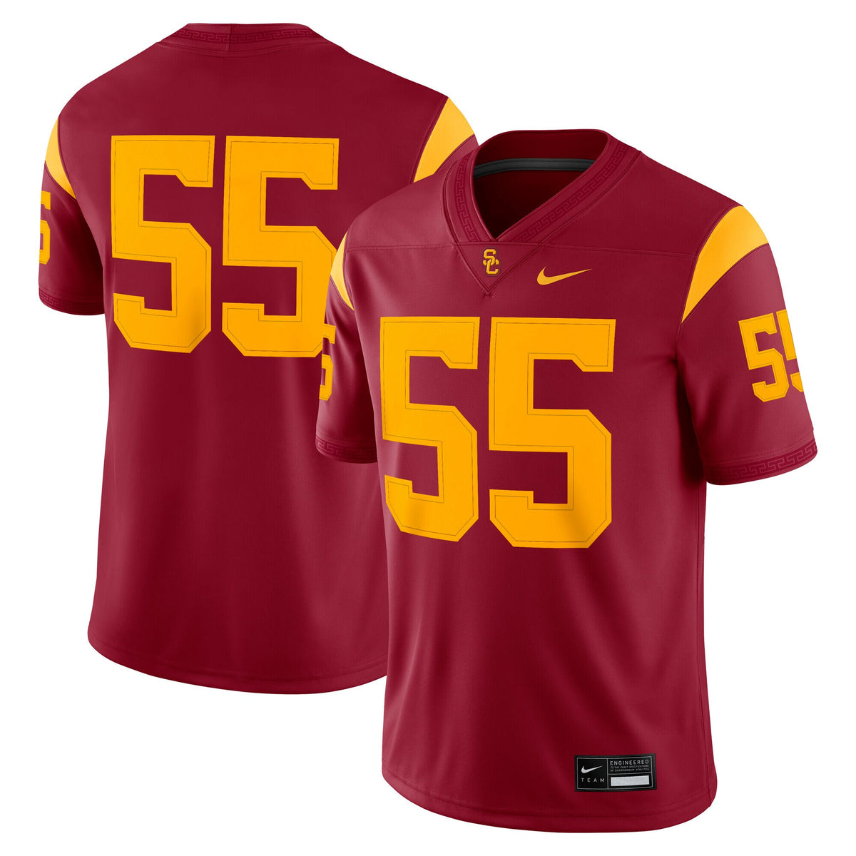 #55 USC Trojans Home Game Jersey - Cardinal