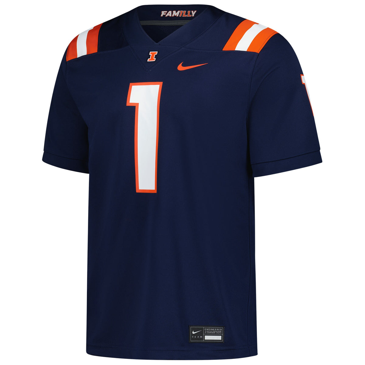 #1 Illinois Fighting Illini Game Football Jersey - Navy