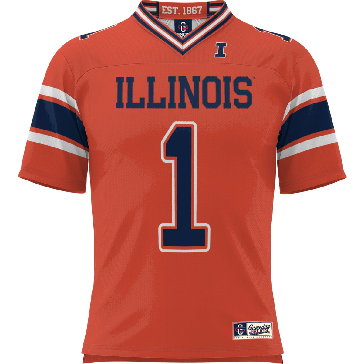 #1 Illinois Fighting Illini GameDay Greats Football Jersey - Orange