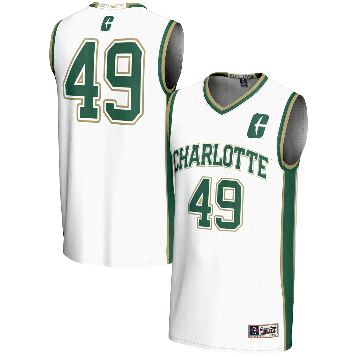 #49 Charlotte 49ers GameDay Greats Lightweight Basketball Jersey - White