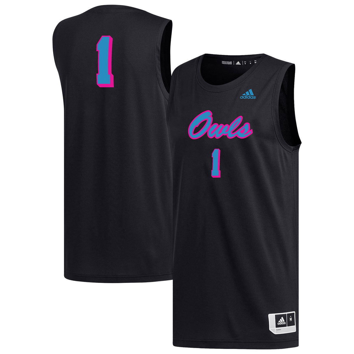 #1 Florida Atlantic Owls Replica Basketball Jersey - Black