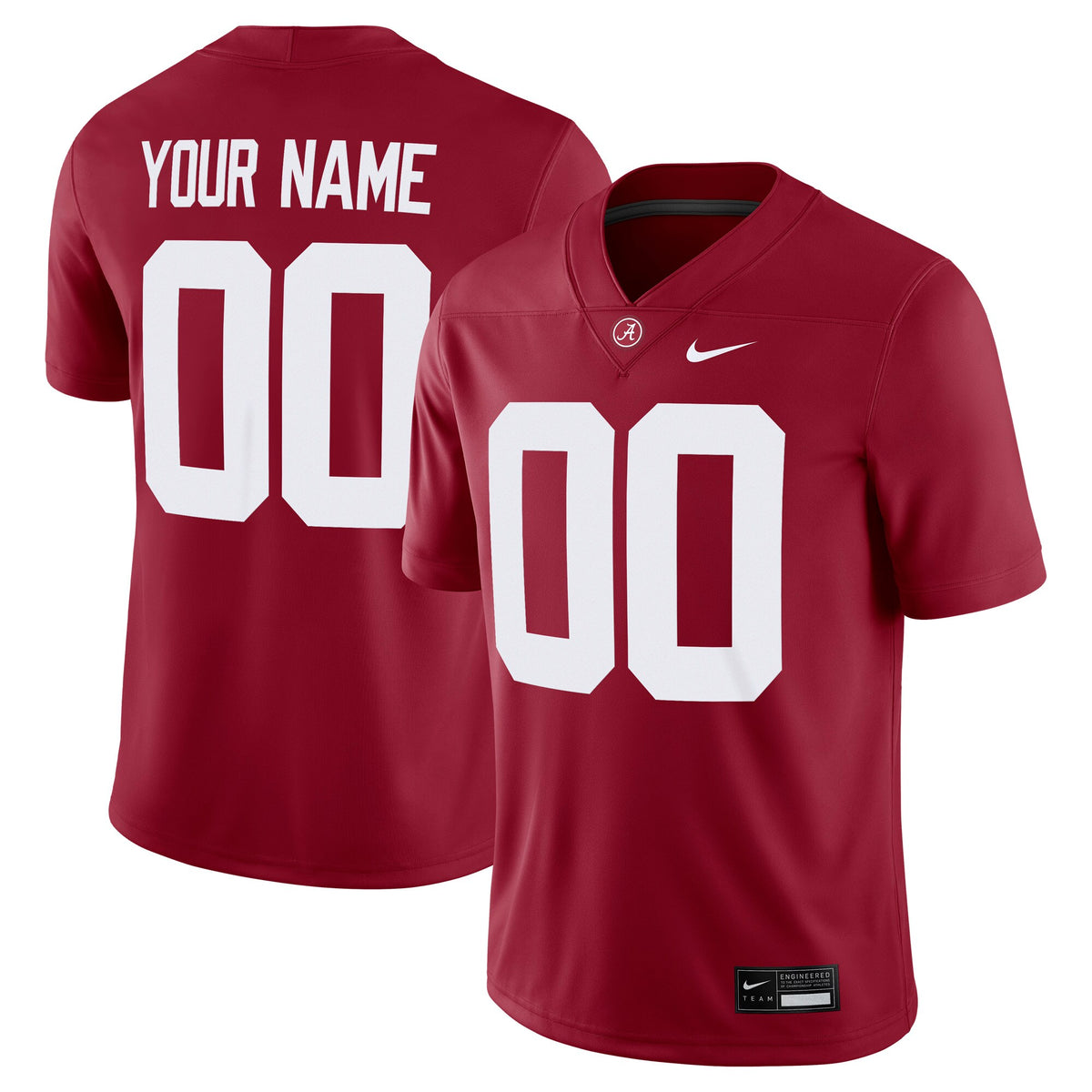 Alabama Crimson Tide Custom Football Game Jersey - Crimson