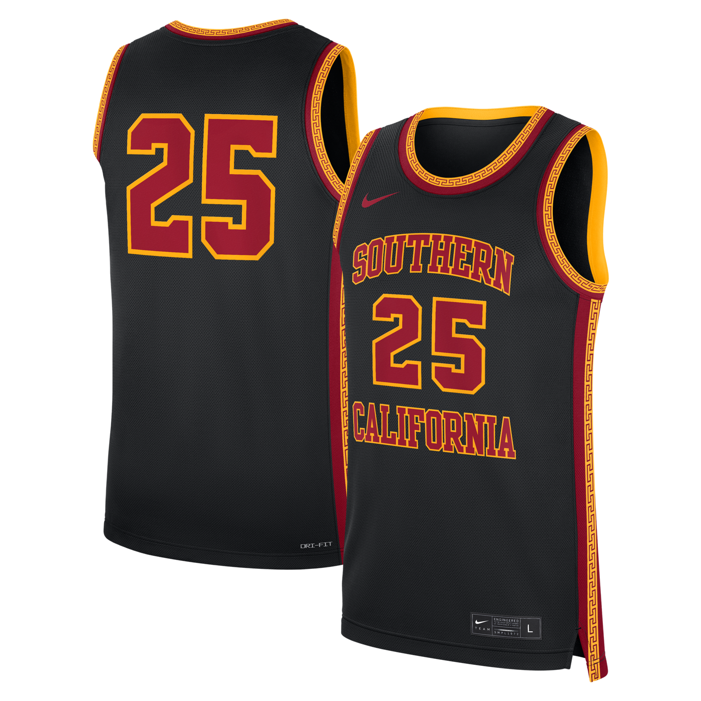 Nike #25 Black USC Trojans Alternate Replica Basketball Jersey