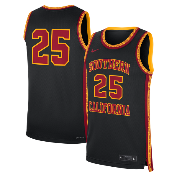 Nike #25 Black USC Trojans Alternate Replica Basketball Jersey