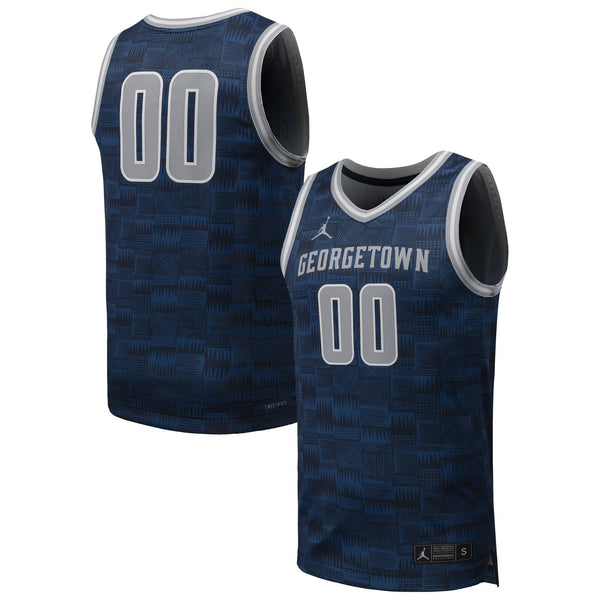 Jordan Brand #00 Navy Georgetown Hoyas Replica Basketball Jersey