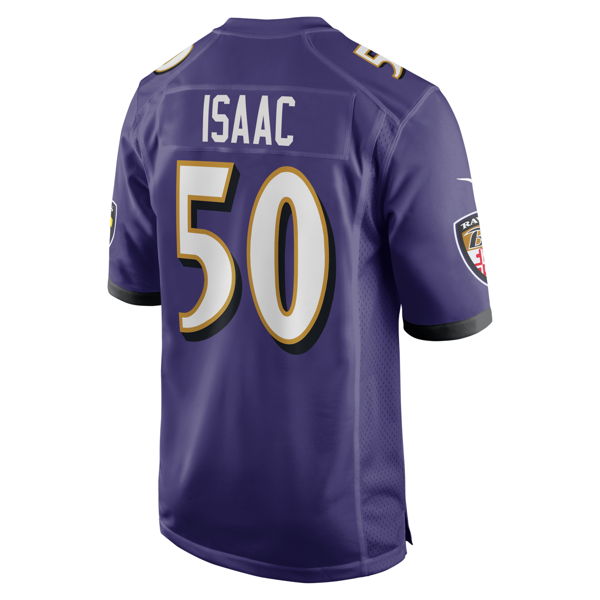 Baltimore Ravens Adisa Isaac Purple Team Game Jersey