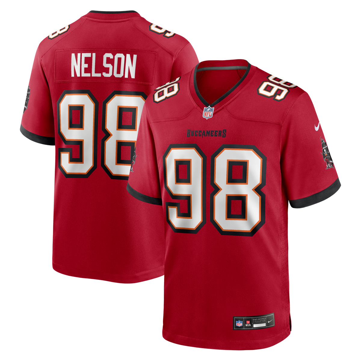 Tampa Bay Buccaneers Anthony Nelson Red Game Jersey