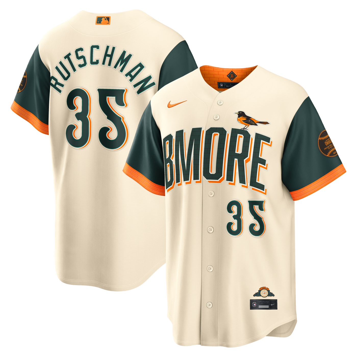 Baltimore Orioles Adley Rutschman Nike Cream 2026 City Connect Stadium Jersey