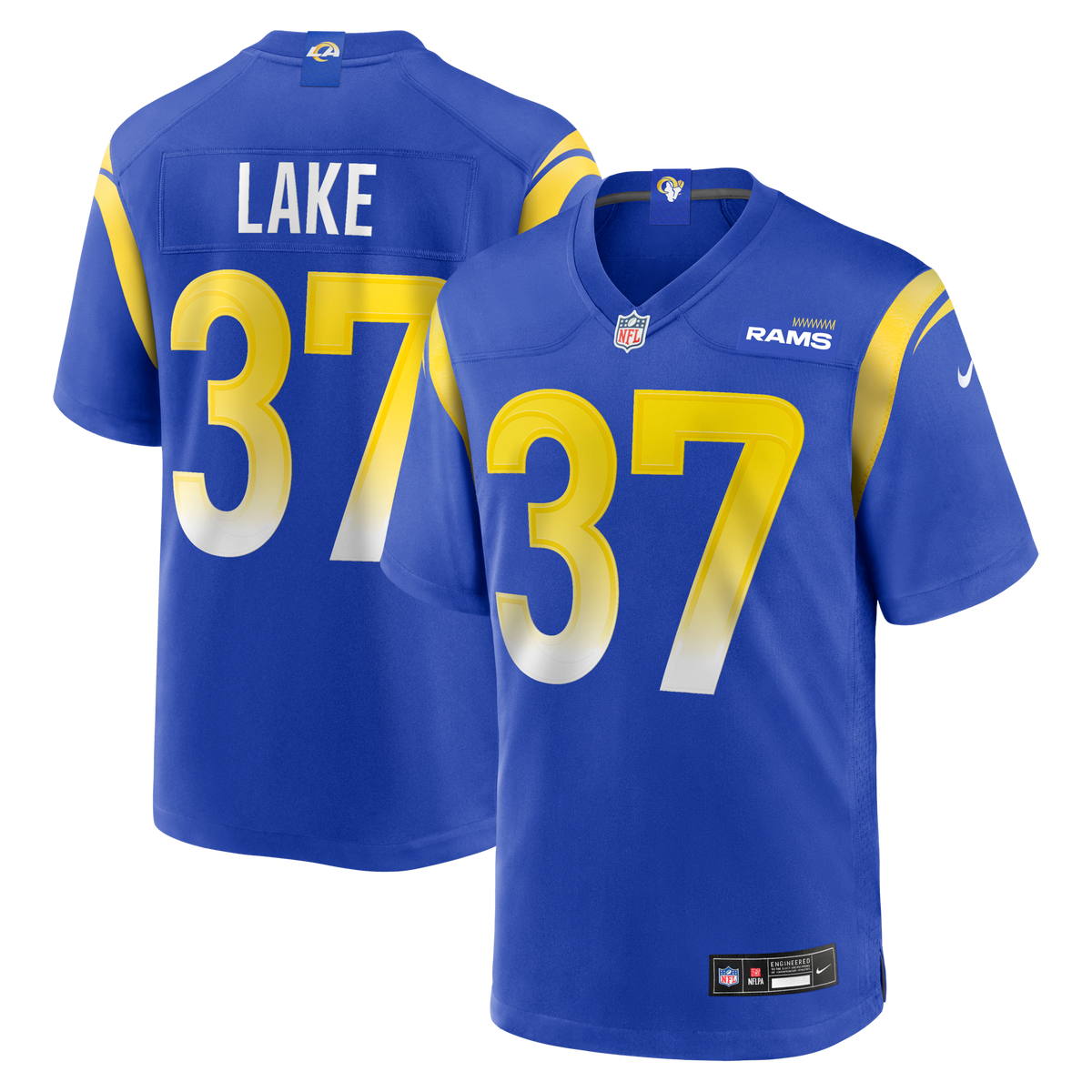 Los Angeles Rams Quentin Lake Royal Game Player Jersey