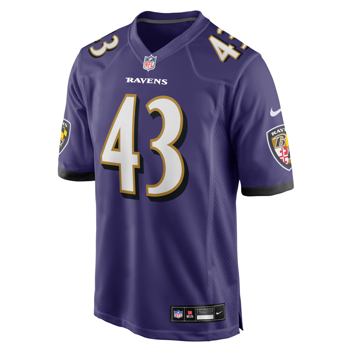 Baltimore Ravens Justice Hill Purple Game Jersey