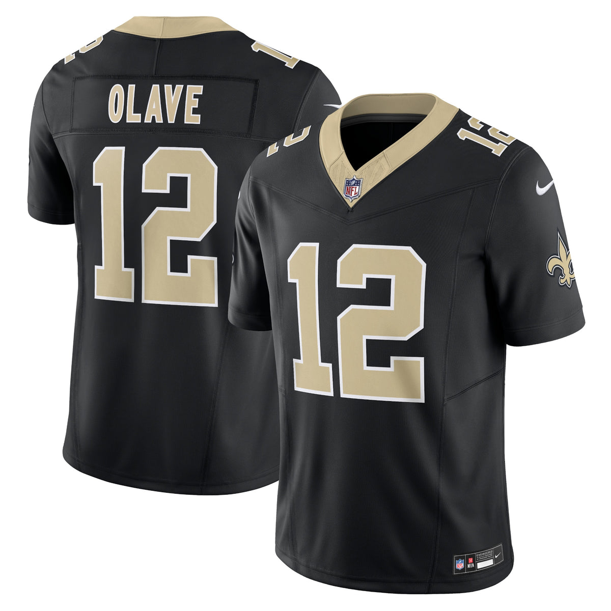 New Orleans Saints Chris Olave Black Vapor F.U.S.E. Limited Jersey