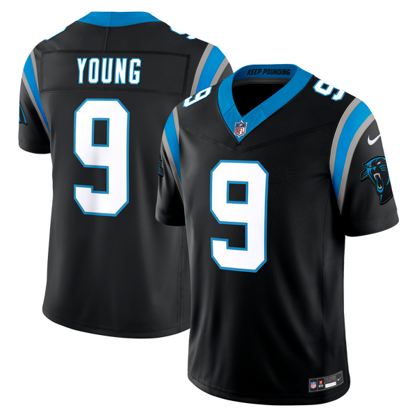 Carolina Panthers Bryce Young Nike Black Team Vapor F.U.S.E. Stitched Limited Jersey