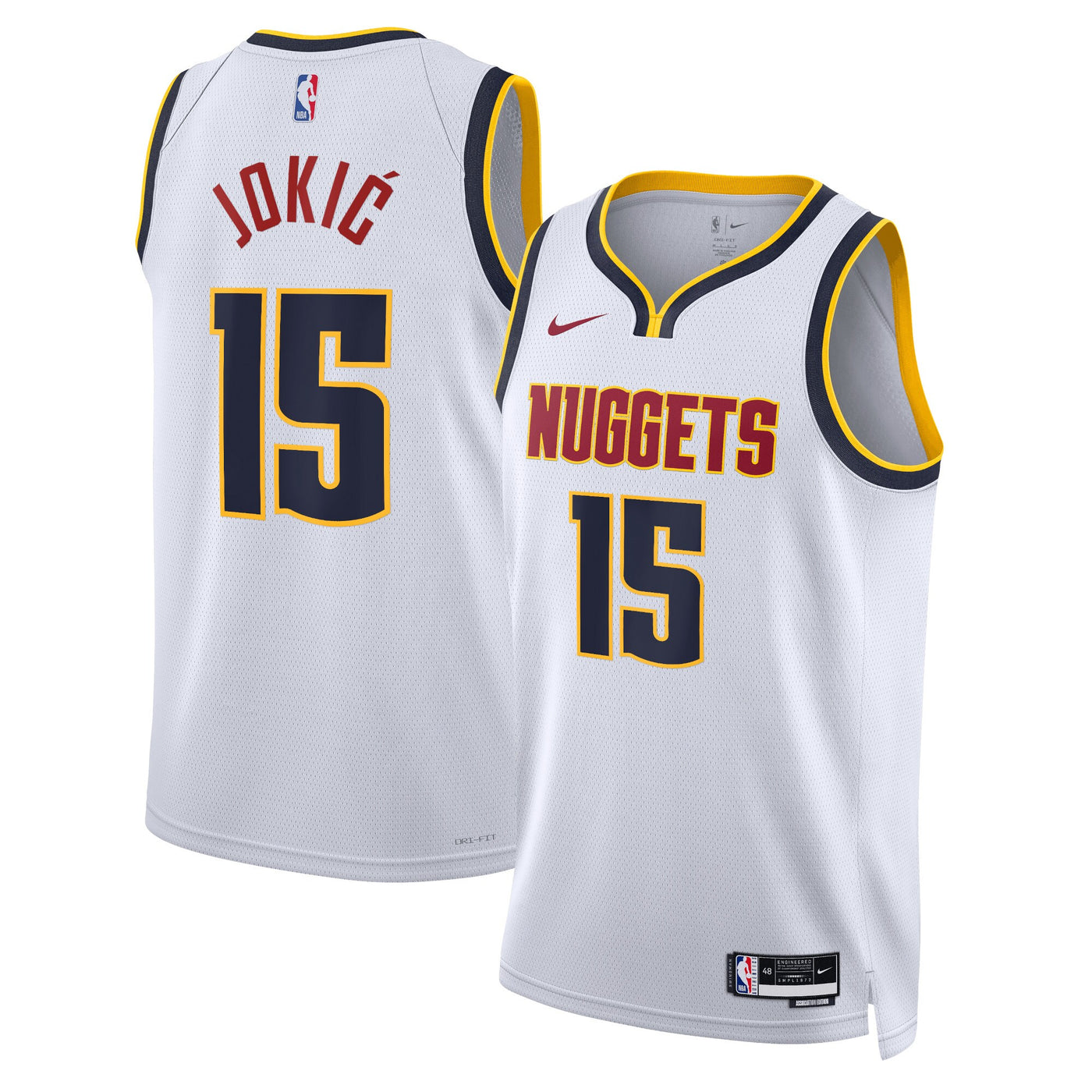 Denver Nuggets Nike Association Edition Swingman Jersey - White - Nikola Jokić