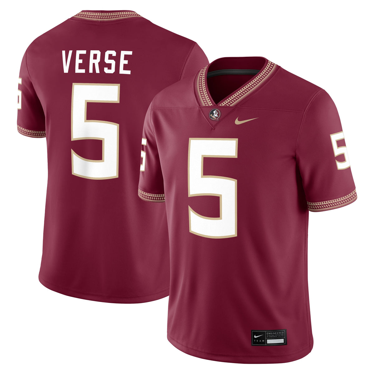 Jared Verse Florida State Seminoles Player Game Jersey - Garnet