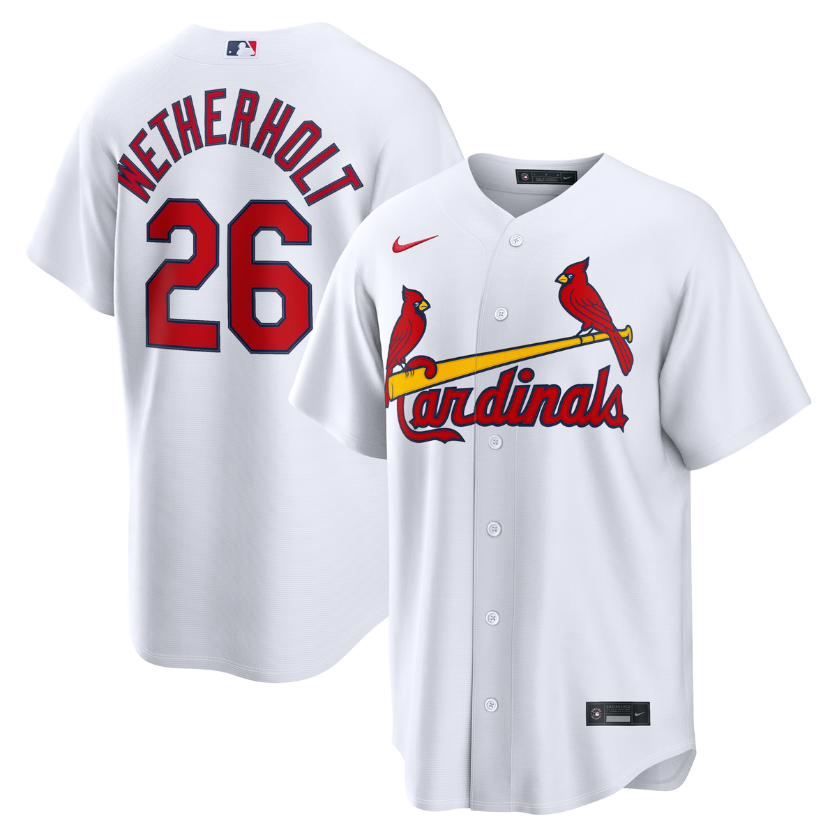 St. Louis Cardinals JJ Wetherholt White Home Replica Jersey