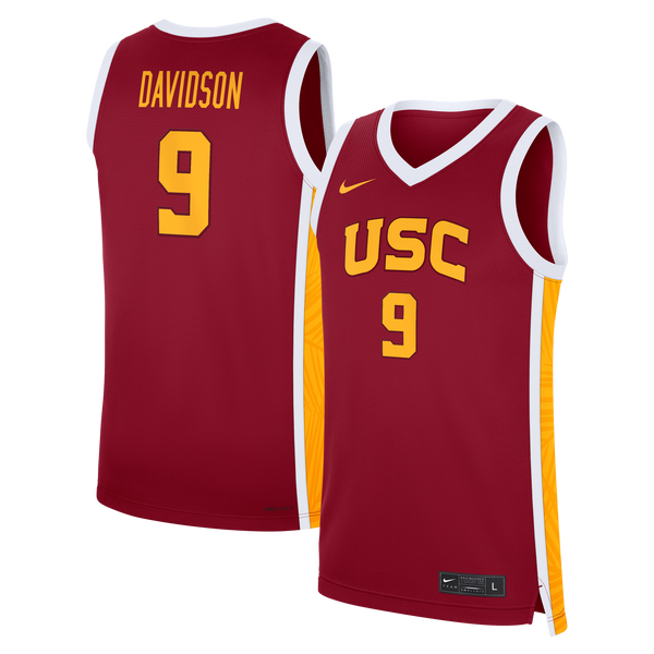 Nike Jazzy Davidson Cardinal USC Trojans Road Replica Basketball Jersey