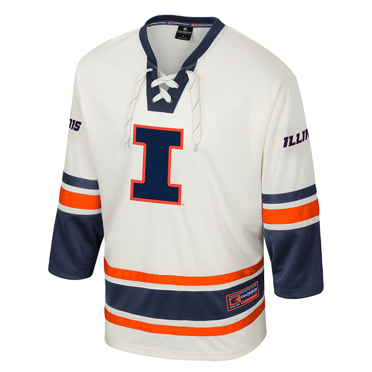 Illinois Fighting Illini Colosseum Puck Proud Fashion Hockey Jersey - Cream
