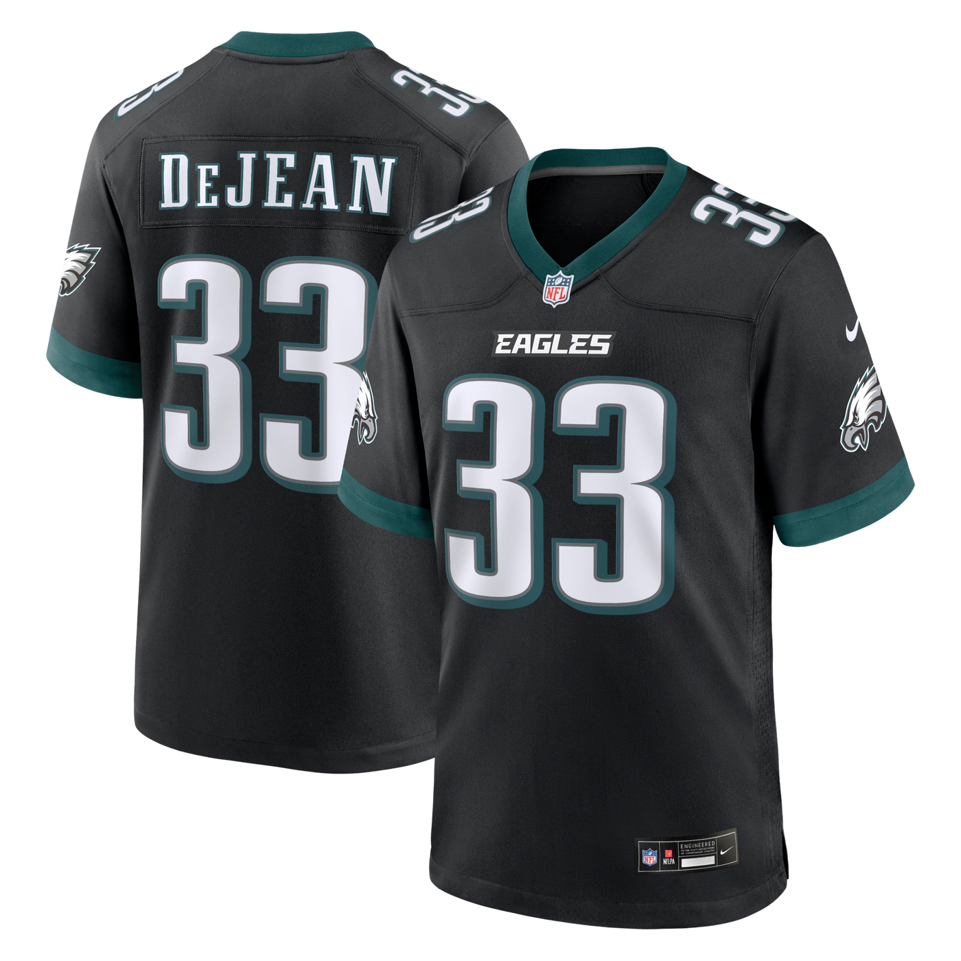 Philadelphia Eagles Cooper DeJean Nike Black Alternate Game Jersey