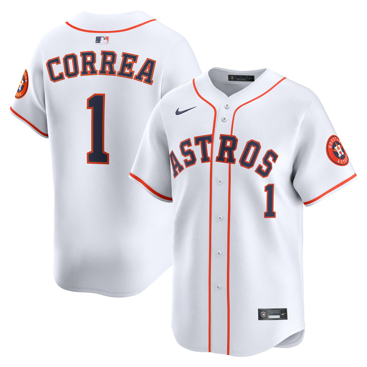 Houston Astros Carlos Correa White Home Limited Player Jersey