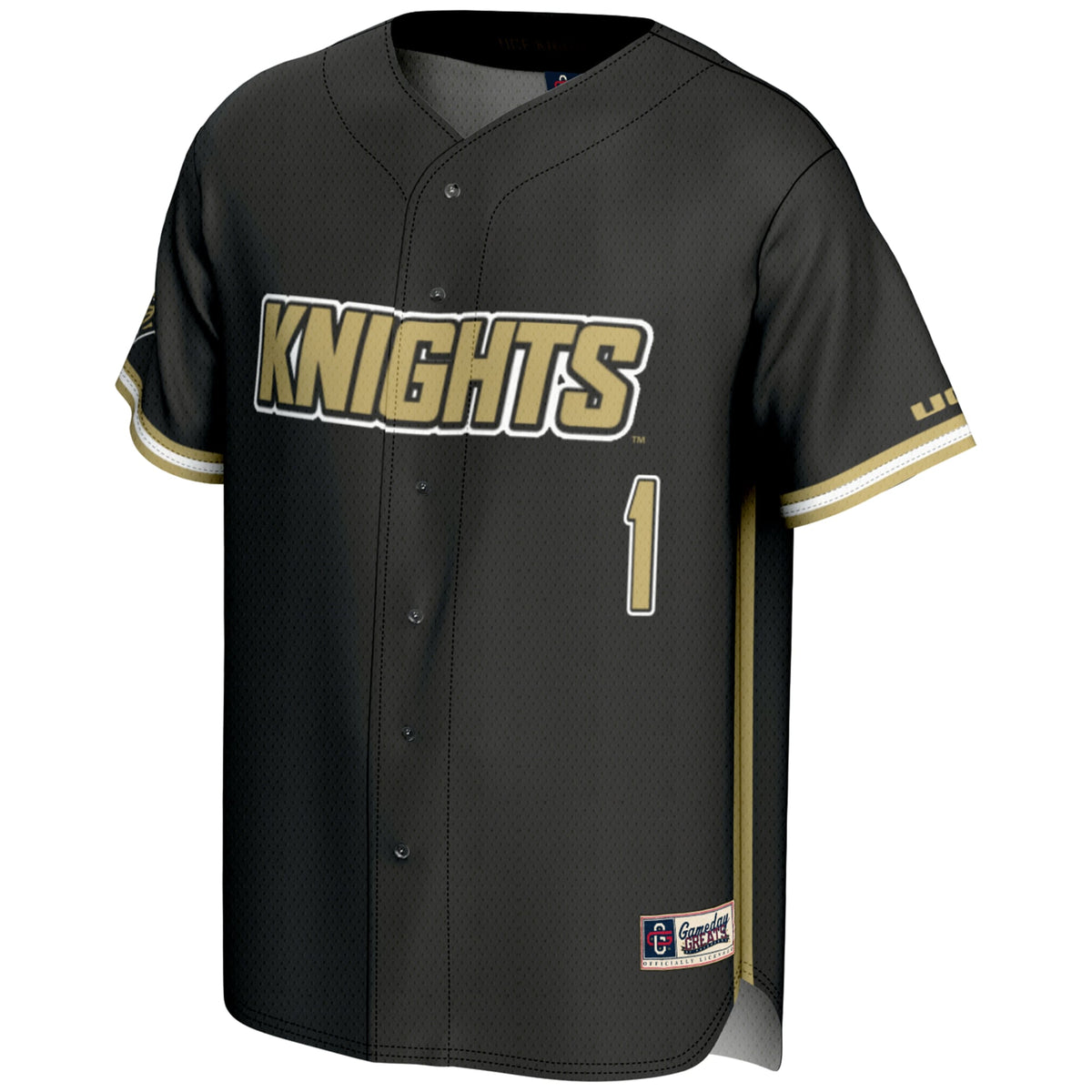 #1 UCF Knights GameDay Greats Lightweight Baseball Jersey - Black