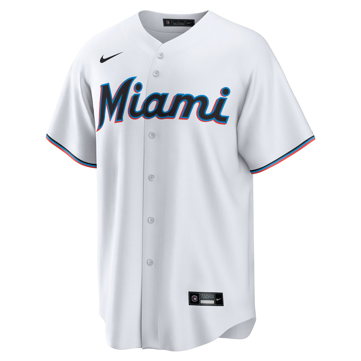 Miami Marlins White #1 Dad Home Replica Jersey