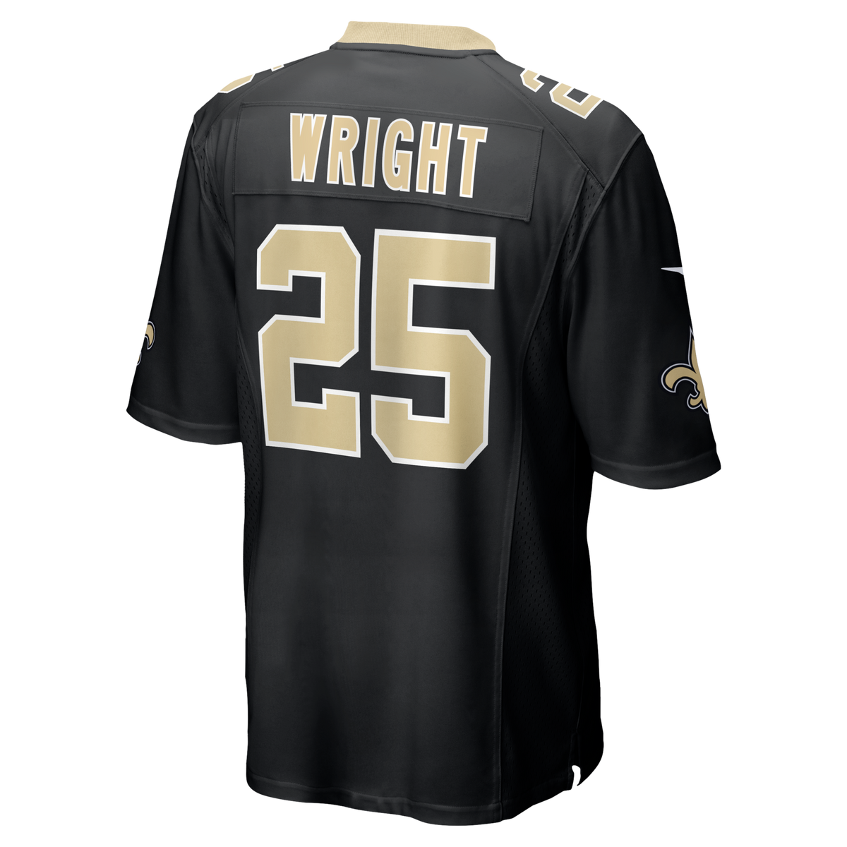New Orleans Saints Rejzohn Wright Black Team Game Jersey