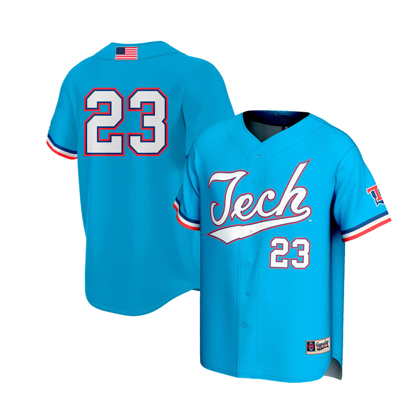GameDay Greats #23 Royal Louisiana Tech Bulldogs Lightweight Collegiate Baseball Fashion Jersey