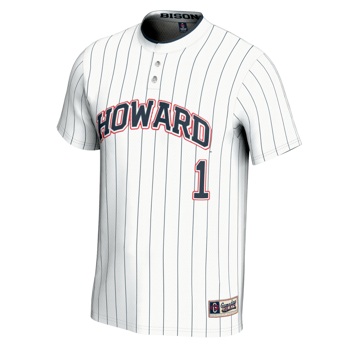 #1 Howard Bison GameDay Greats Lightweight Softball Jersey - White