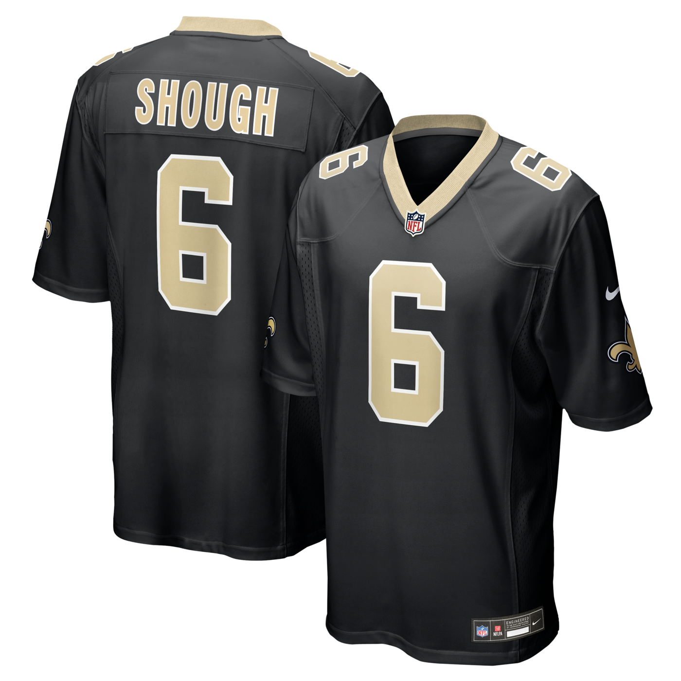 New Orleans Saints Tyler Shough Nike Black Game Jersey