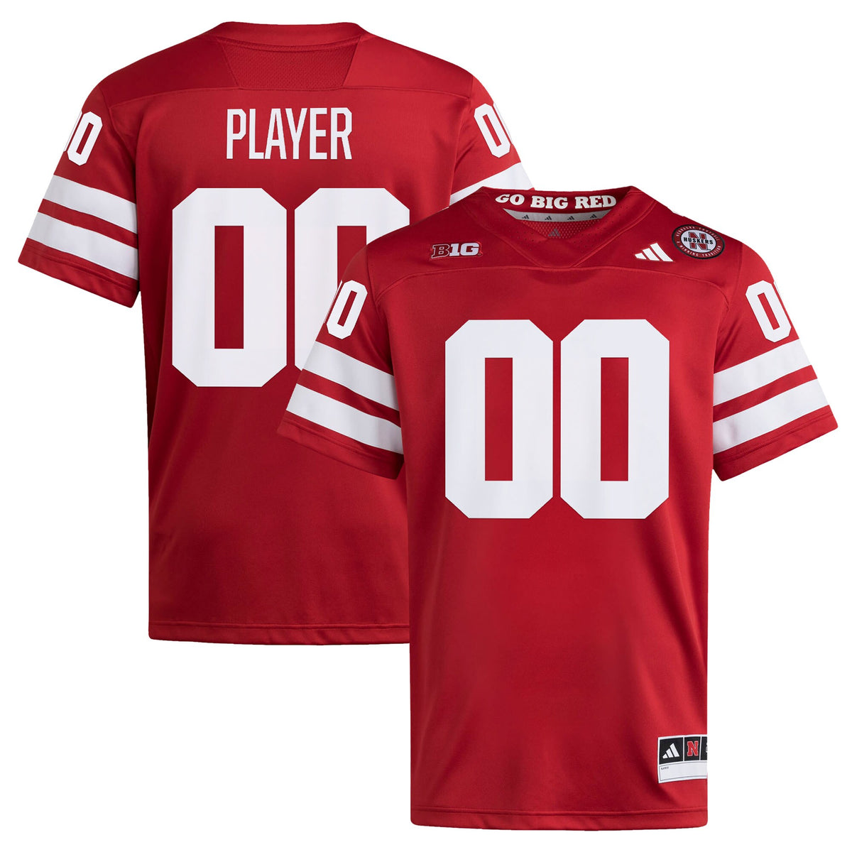 Nebraska Huskers NIL Pick-A-Player Home Premier Football Jersey - Scarlet