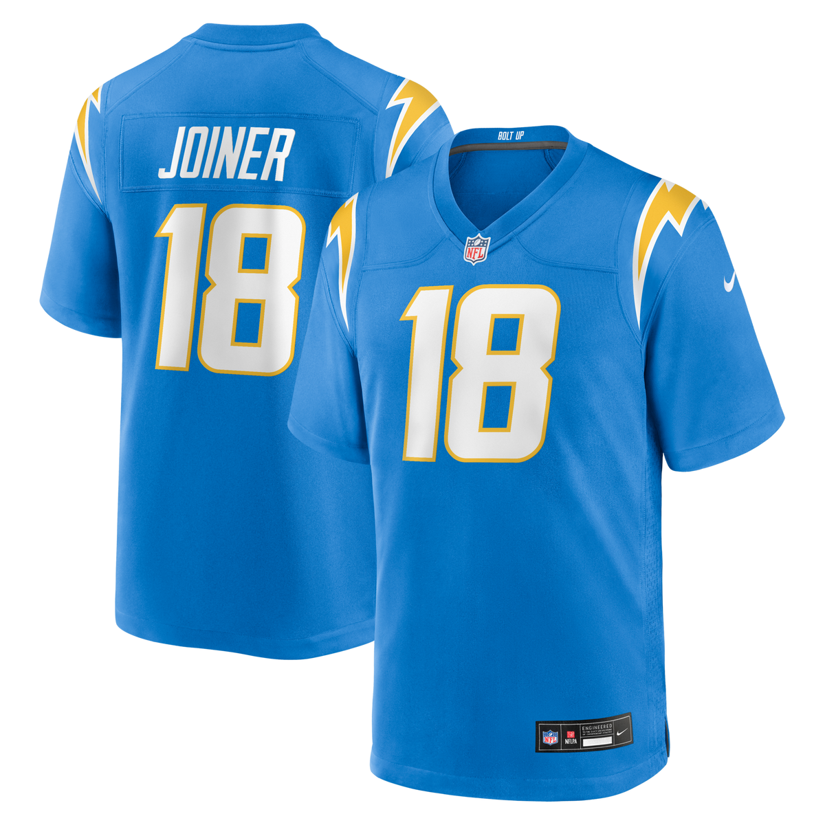 Los Angeles Chargers Charlie Joiner Powder Blue Game Retired Player Jersey