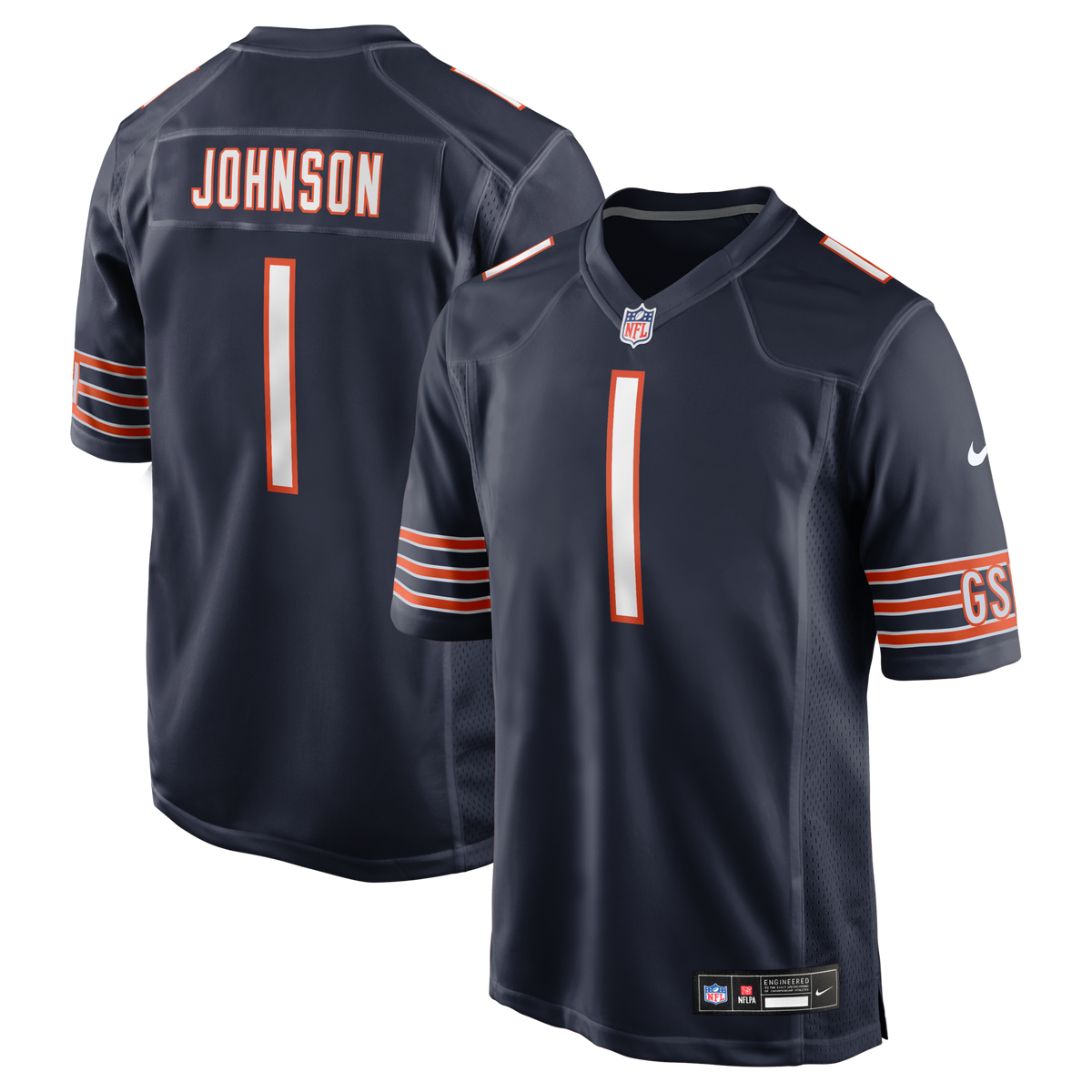 Chicago Bears Jaylon Johnson Navy Game Jersey