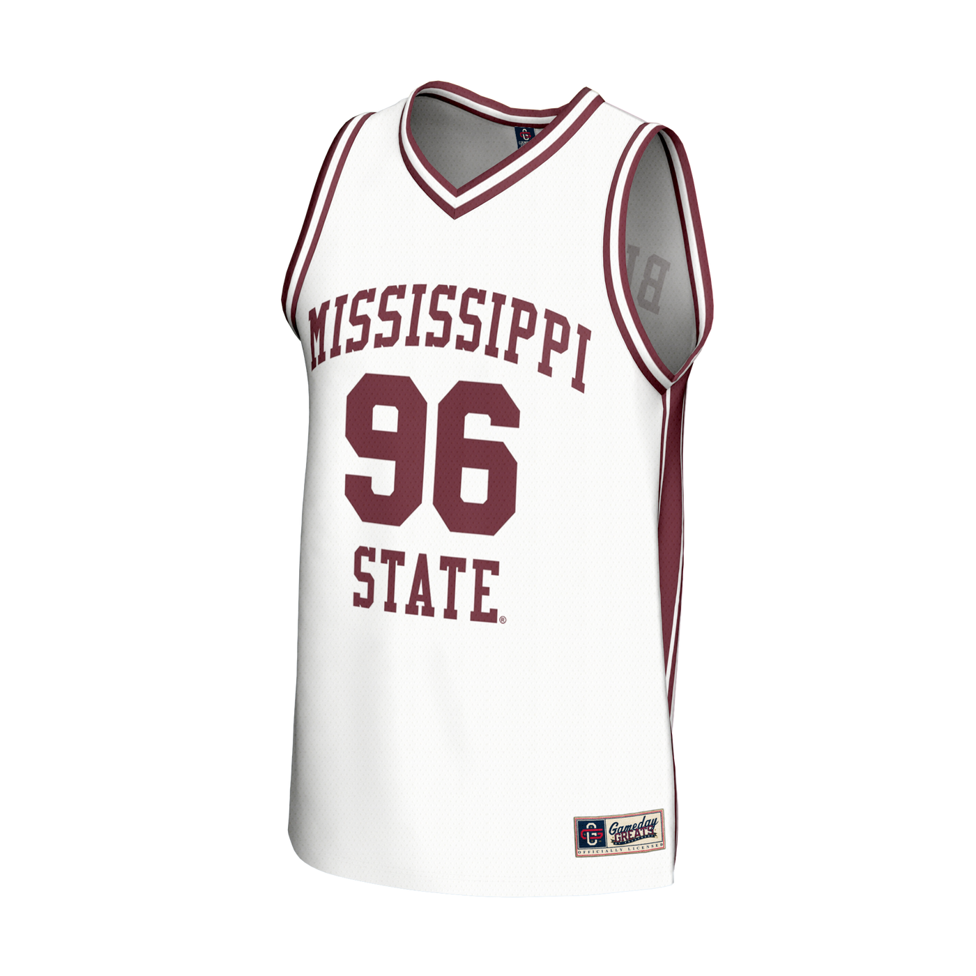 GameDay Greats White Mississippi State Bulldogs Lightweight Collegiate Basketball Fashion Jersey