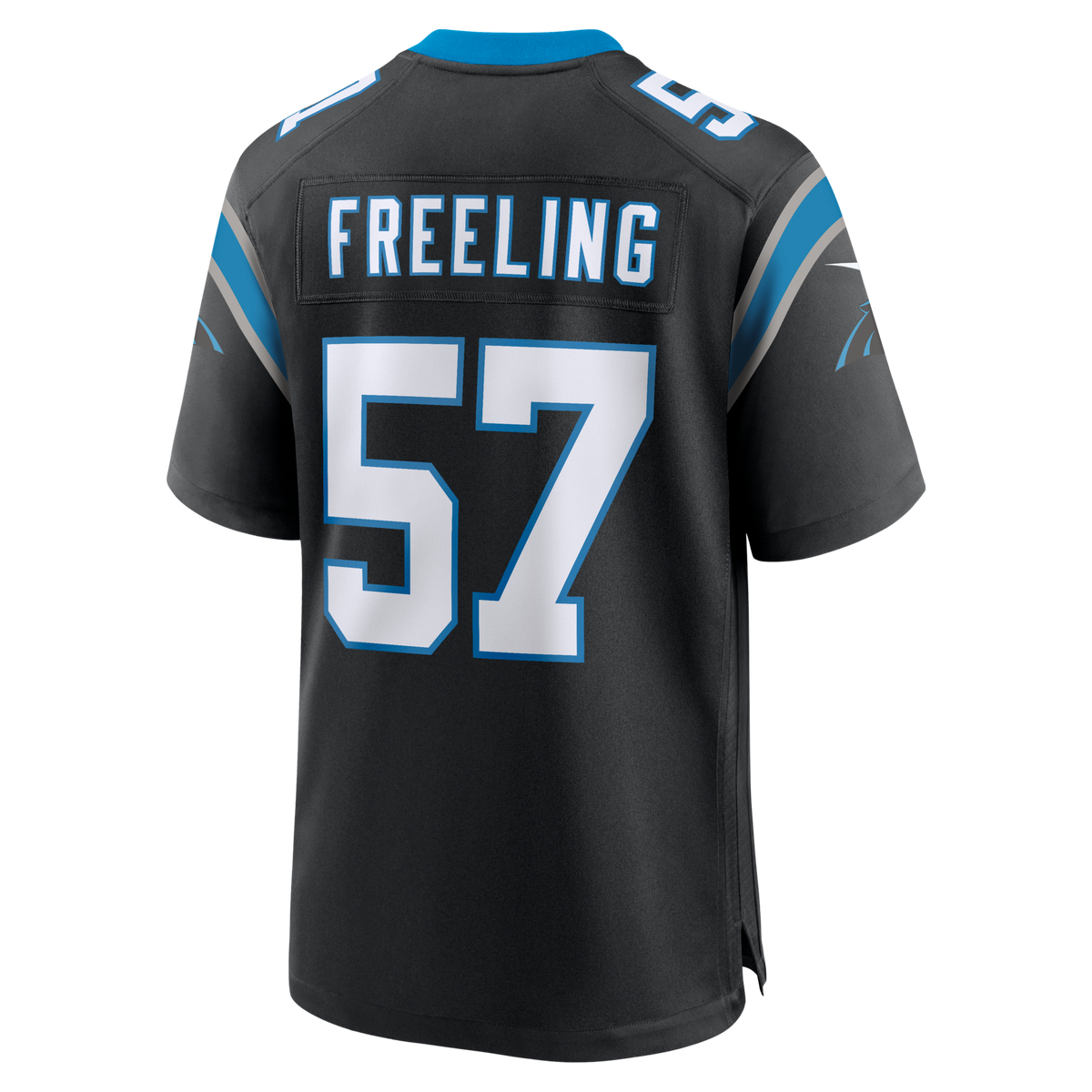 Carolina Panthers Monroe Freeling Black 2026 NFL Draft First Round Pick No. 19 Team Game Jersey