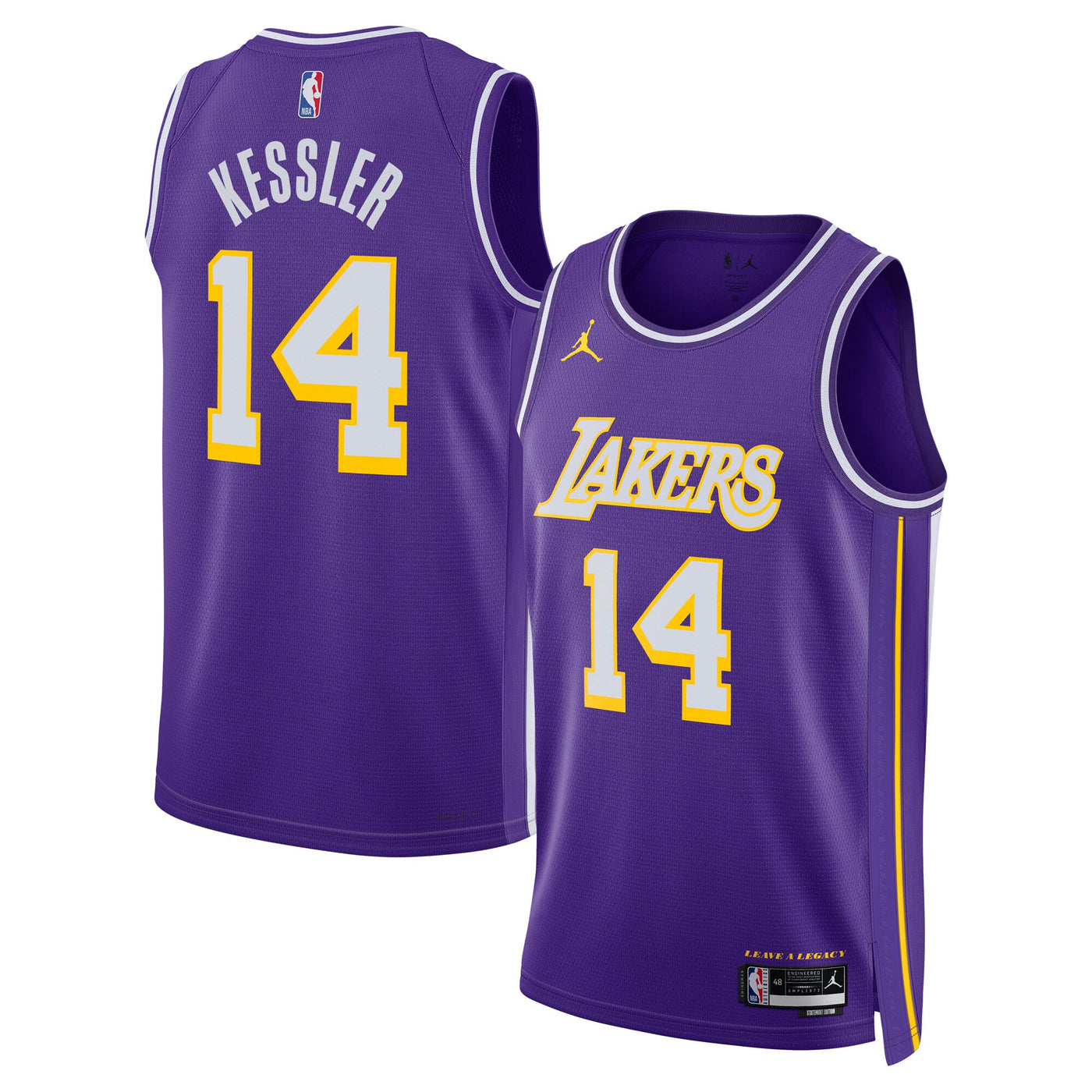 Los Angeles Lakers Jordan Brand Statement Edition Jersey - Purple - Walker Kessler