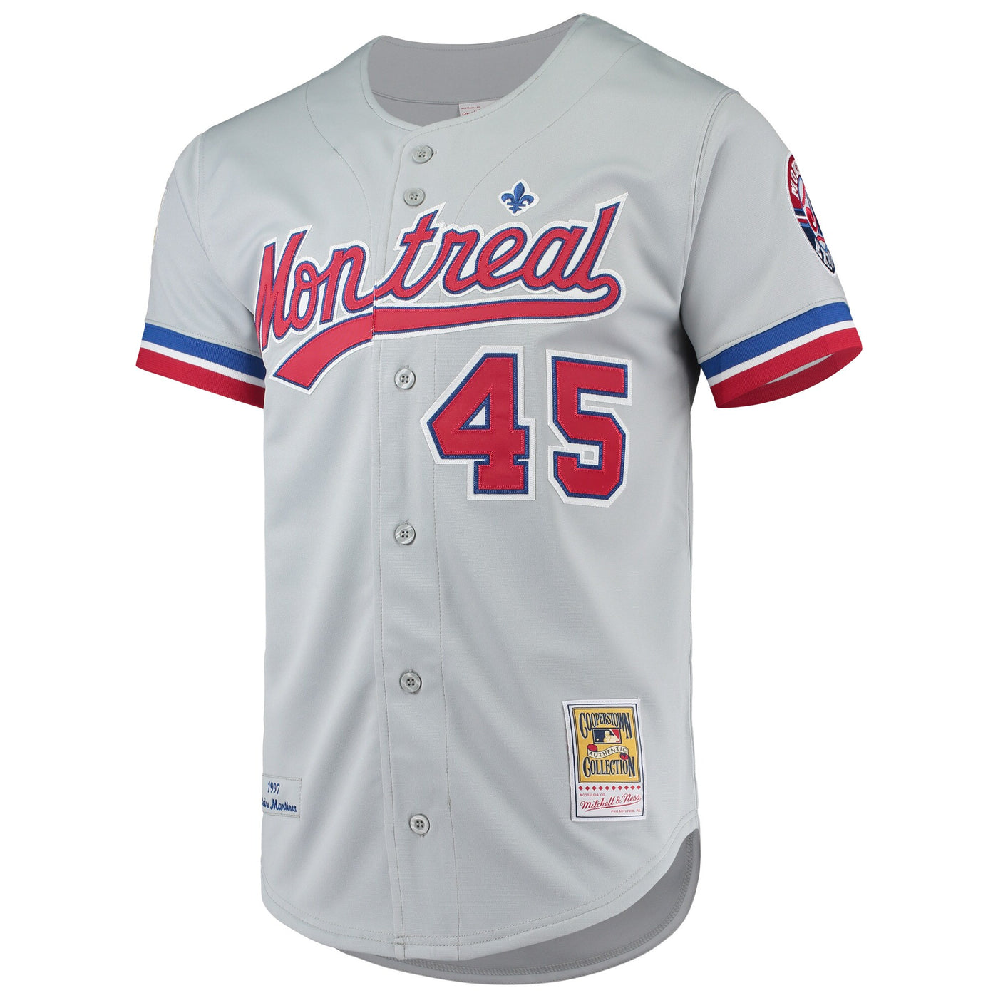 Montreal Expos Pedro Martinez Mitchell & Ness Gray Cooperstown Collection Authentic Jersey