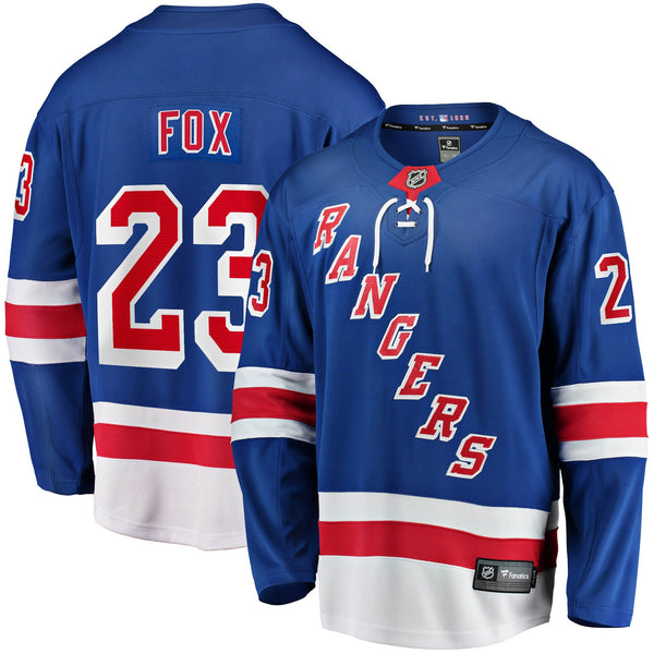 New York Rangers Adam Fox Fanatics Blue Home Breakaway Replica Jersey