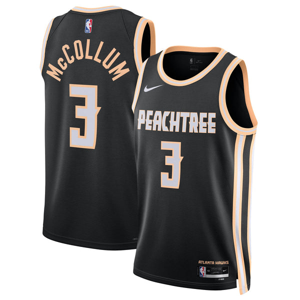 Nike Atlanta Hawks 2025/26 Nike City Edition Swingman Jersey - Black - CJ McCollum