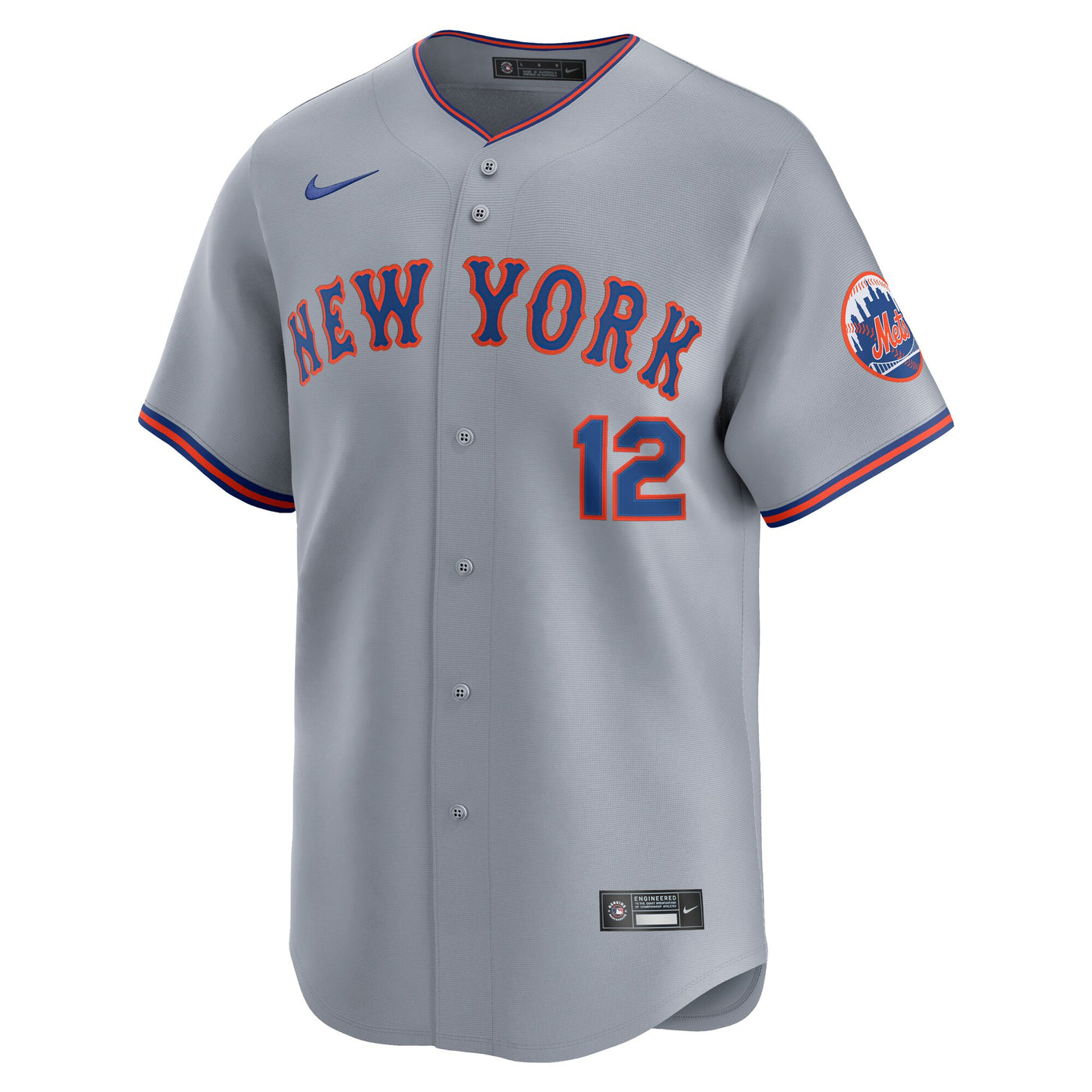 New York Mets Francisco Lindor Nike Gray Road Limited Player Jersey