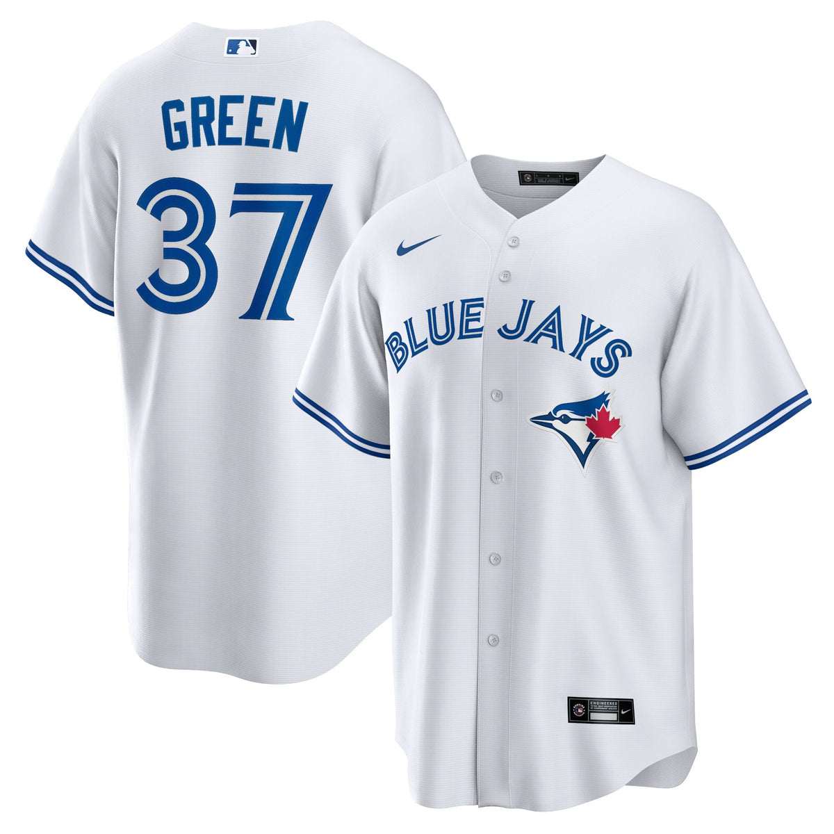 Toronto Blue Jays Chad Green White Home Replica Player Jersey