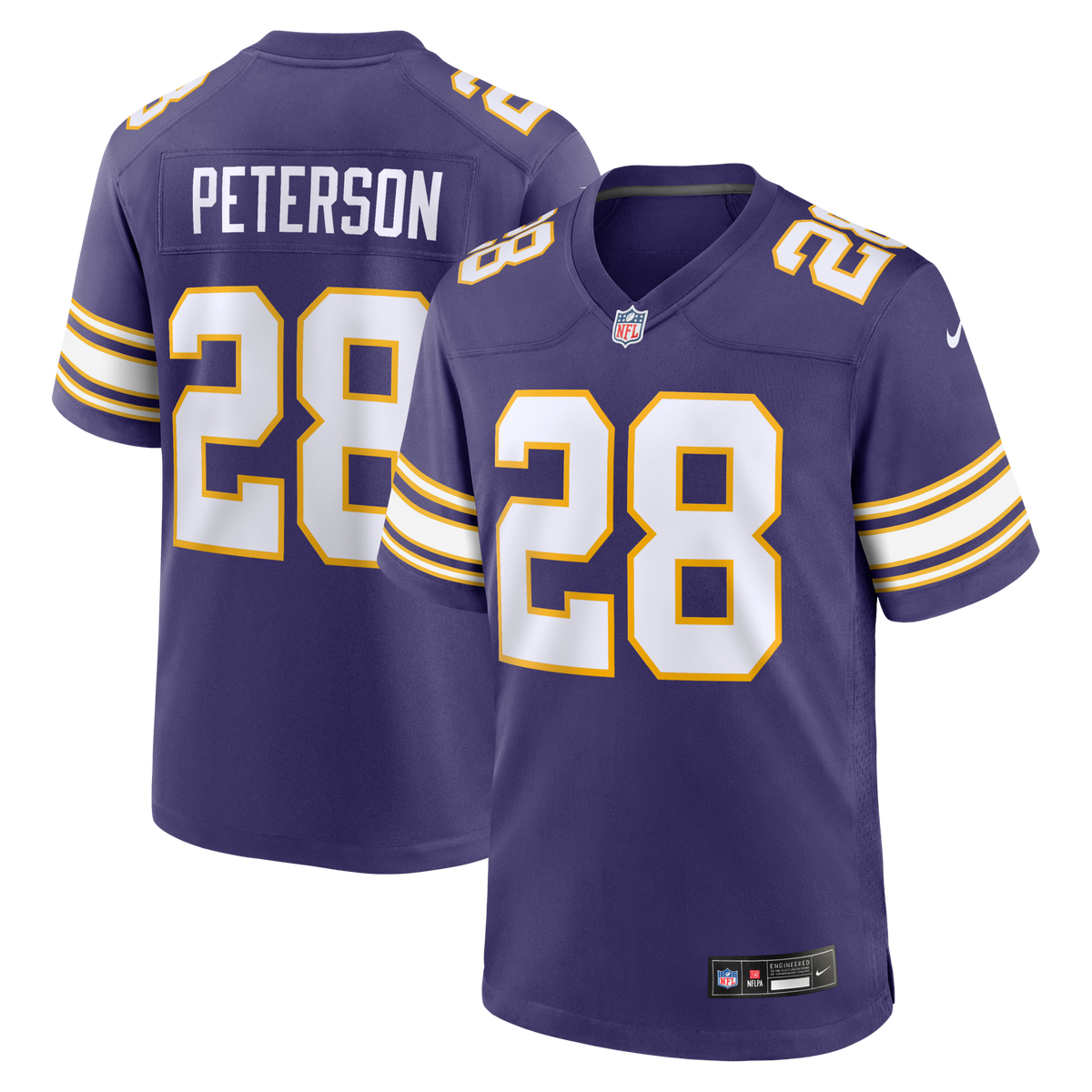 Minnesota Vikings Adrian Peterson Purple Alternate 2 Classic Retired Game Jersey